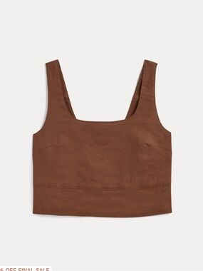 Everlane THE SQUARE TANK IN STRETCH LINEN size 4